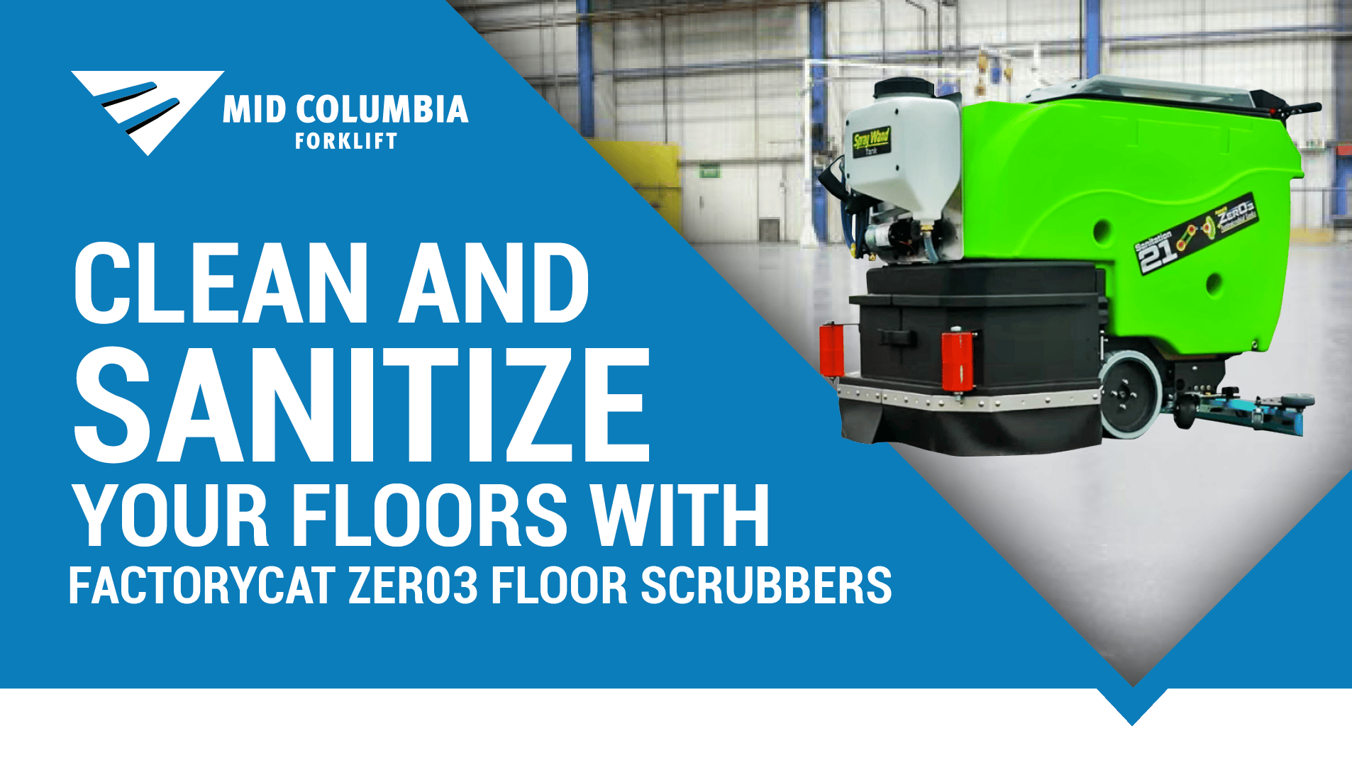 Clean and Sanitize Your Floors with FactoryCat Zer03 Floor Scrubbers